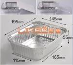 Wrinkle wall 750ml Aluminium Foil Food Container No Color Fade