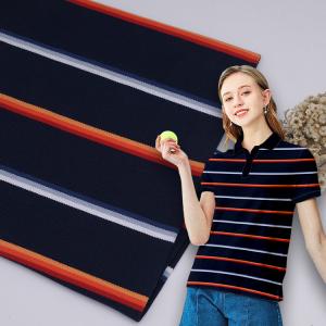 Wholesale Combed Cotton And Durble Breathable Striped Knit Fabric For Casual Polo Shirt from china suppliers