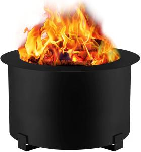 Wholesale Carbon Steel 21.5 Inch Portable Smoke Free Fire Pit For Picnic Camping Backyard Black from china suppliers