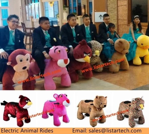 Happy Animal Scooters Plush Toys Zippy Rides Stuffed Animals on Wheels in Party