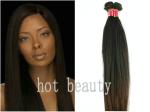 Black Remy Virgin Human Hair Extensions , Peruvian Straight Hair