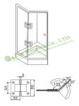 Satin finished 135 Degree Shower Door Hinge,Bathroom Glass Door hinge,135Degree