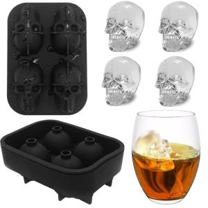 Wholesale Flexible 3D Skull Silicone Ice Cube Mould For Beer from china suppliers