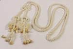 Traditional Bohemian Bead Sea Shell Cotton Rope Belt For Waistband Or Curtain