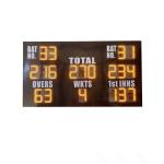 Britain Standard Yellow Led Cricket Scoreboard Outdoor Indoor