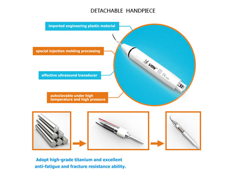 20w Tooth Cleaning Dental Ultrasonic Scaler Detachable dental led handpiece