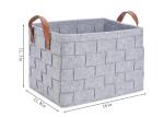 Collapsible Light Grey 3mm Felt Storage Boxes For Toys