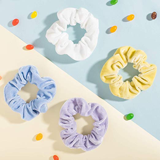 Warrens 11*5CM Large Velvet Hair Scrunchies Packed In Opp Bag