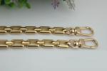 Hot selling zinc alloy light gold 120 mm length clutch bag chain for strap