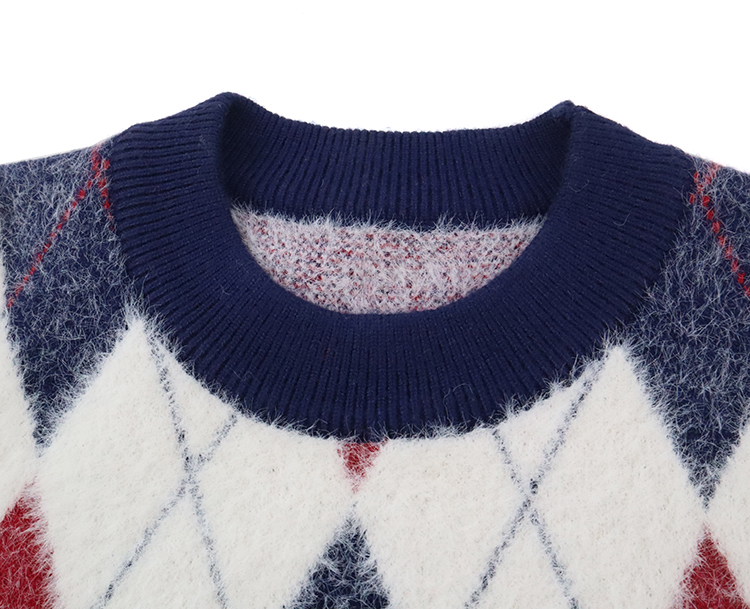 Children's Jacquard Pattern Kid Knitted baby pullover Furry Sweater