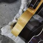 Custom Solid 43 Inch Jumbo Parlor Acoustic Guitar Flamed Maple Back Side Ebony