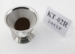 Non Slip Handle Stainless Steel Pour Over Coffee Dripper With Silicone