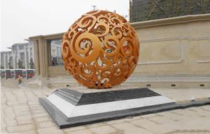 Wholesale Abstract Large Modern Outdoor Sculpture , Contemporary Ball Garden Sculptures from china suppliers