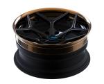 Polished Bronze Three Piece Forged Wheels Matt Black 3 Piece Rims
