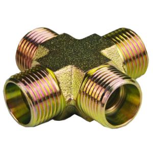 Wholesale Cross Din Hydraulic Fittings / Mequal Metric 24 Degree Cone Fitting from china suppliers