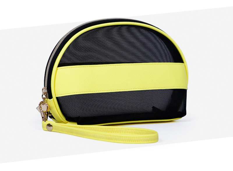 Fashion Standard Size Splicing Design Cosmetic Pouch Bag Eco Friendly