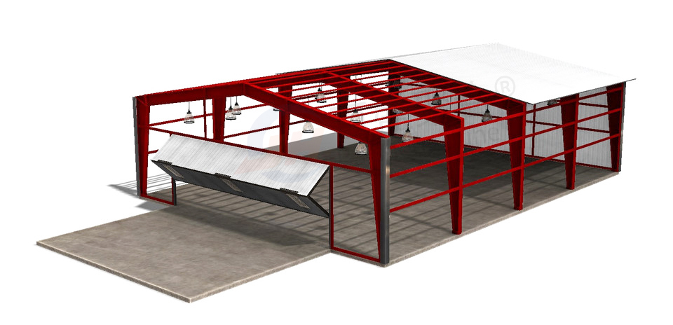 Seismic and Wind Resistant High Rise Hangar with Q235/Q345B Steel Structure Building