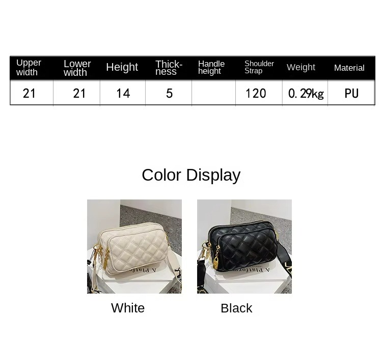 Summer Diamond Multi-Pocket Shoulder Bag with Motion Detection and High Capacity