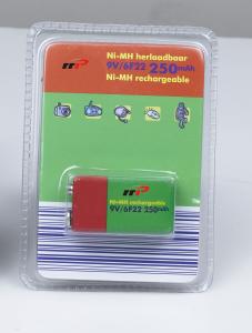 Wholesale 9V 250mAh NIMH Rechargeable Batteries Blister Package CE UL from china suppliers
