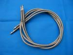 Silver PTFE Tube , PTFE Pipe Wrapped Stainless Steel Wire