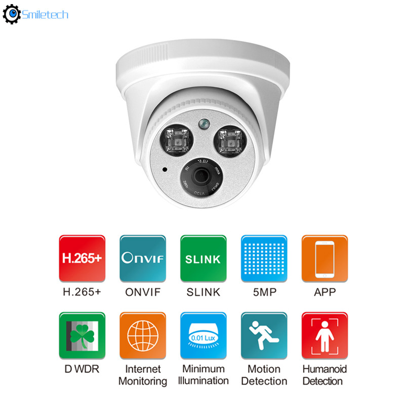 Indoor human detection POE 5.0MP 20m IR distance 2MP 3.6mm lens 1080P smart analysis surveillance IP camera