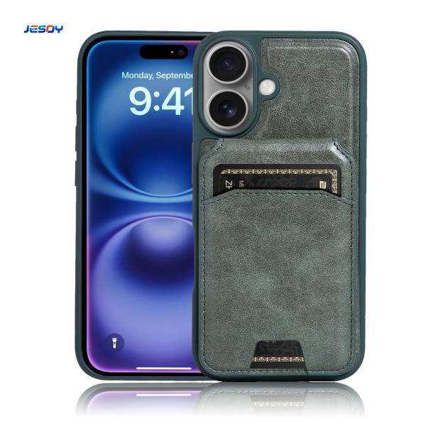 Quality Black PU Leather Magsafe Cases Mobile Phone Bags For IPhone Case Wallet Magnet for sale