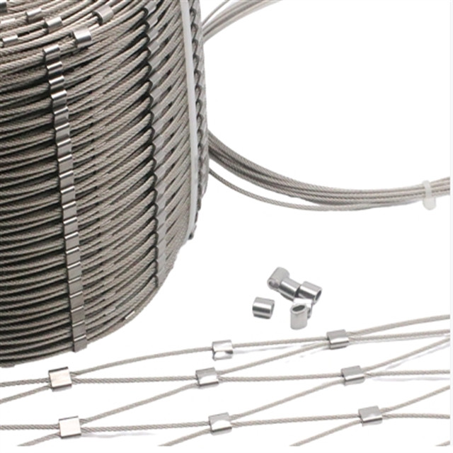 Modern Wire Stair Balustrade in 25*25mm-300*300mm Hole Size and 1m*10m Panel Size