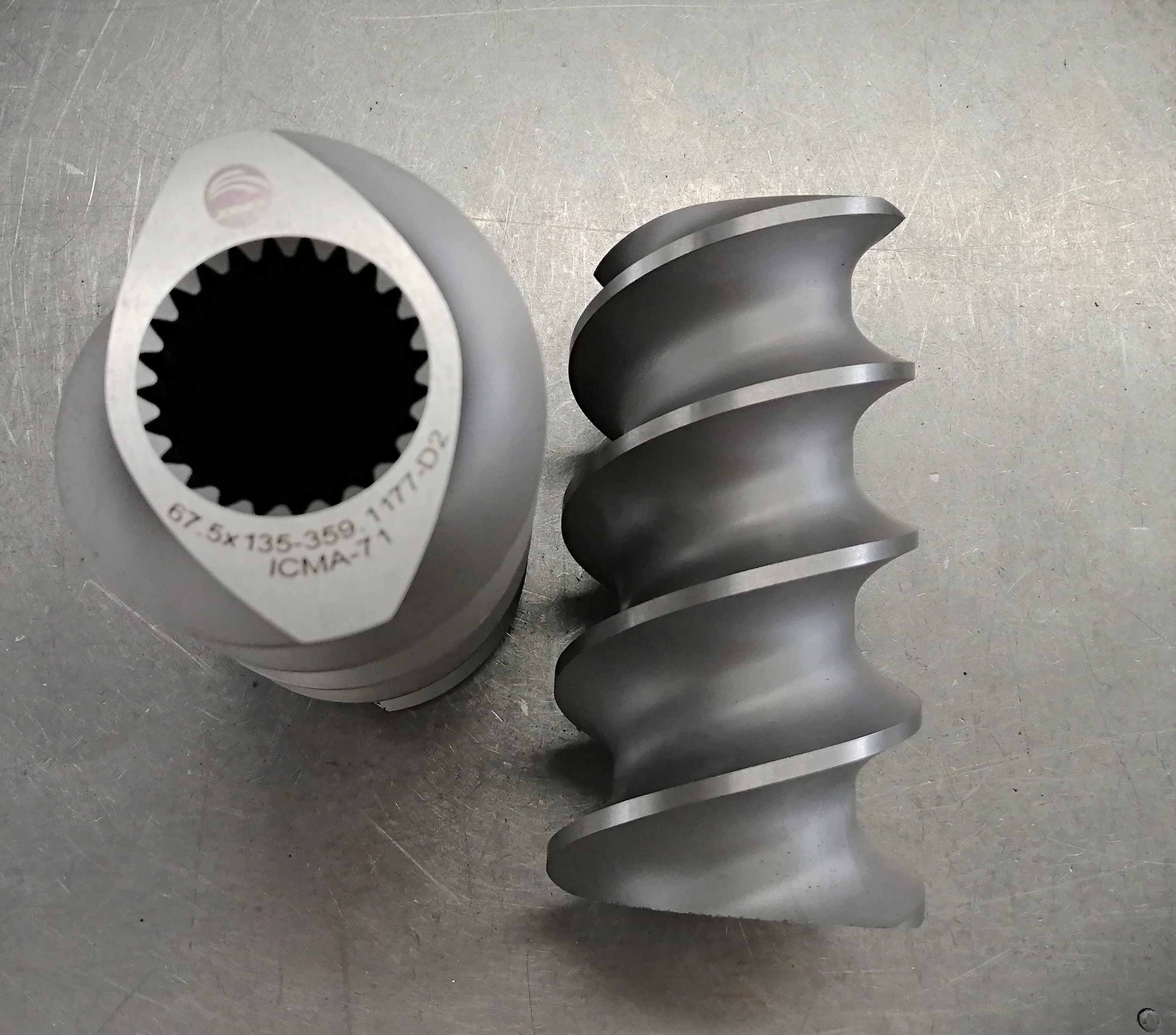 TEX90 Quality Double Flighted Long Pitch Twin Screw Extruder Parts