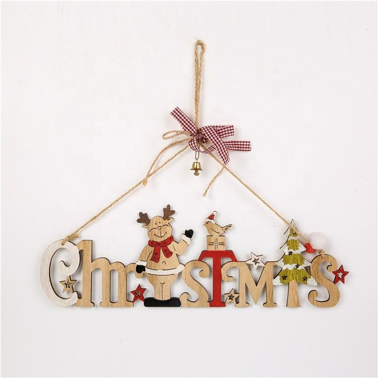 Customized Christmas Tree Hanging Ornament Wooden Christmas Decorations Pendant for Home Party New Year
