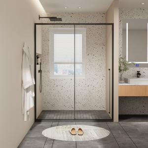Wholesale Narrow Frame Bathroom Glass Partition 3mm-12mm Glass Shower Room Divider from china suppliers