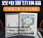 Compact Single Phase Automatic Transfer Switch ATS Box Waterproof Wall - Mount 2