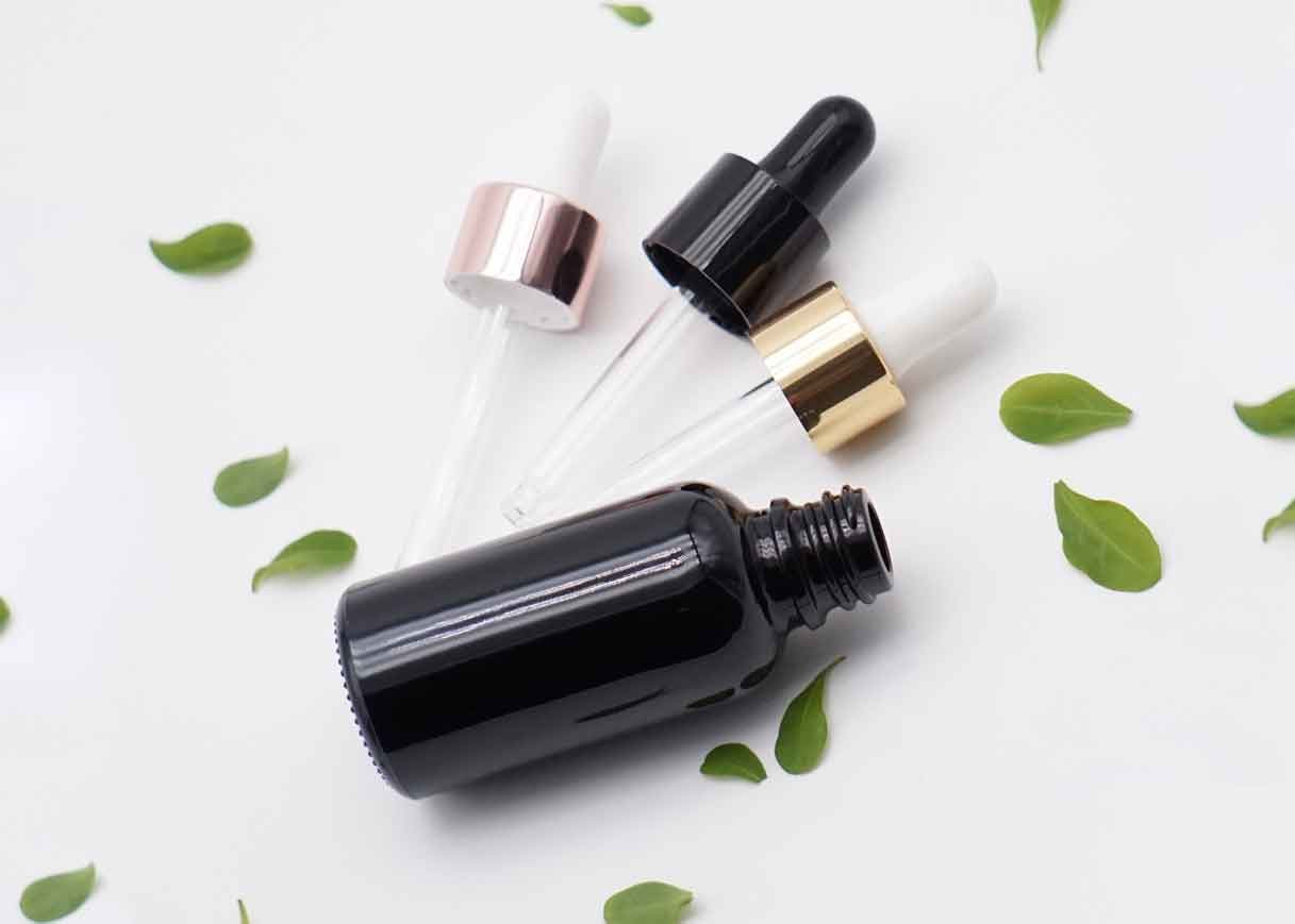 Frosted Green Essential Oil Bottle 30ml 50ml Glass Dropper Bottle Package