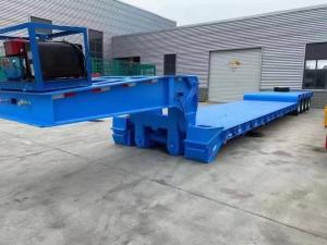 Wholesale Heavy Duty Excavator Transport 3 Axles Gooseneck Lowboy Low Loader Bed Lowbed Semi Trailer from china suppliers