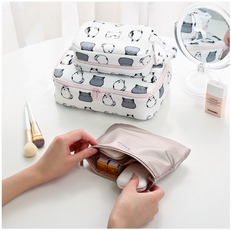 Women'S Portable Length 24cm Polyester Makeup Bag