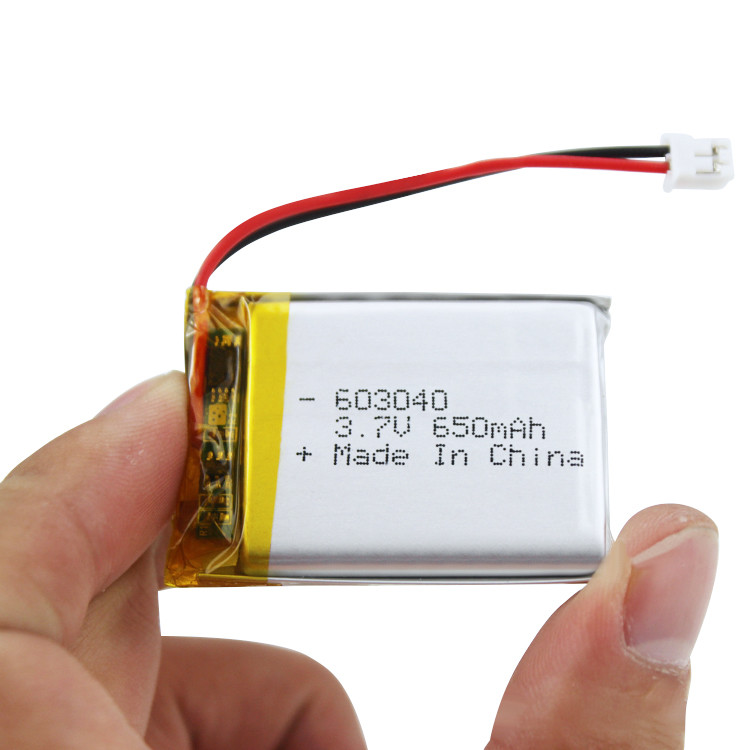 IEC62133 UN38.3 Lithium Polymer Battery Pack 603040 3.7 Volt 650mAh