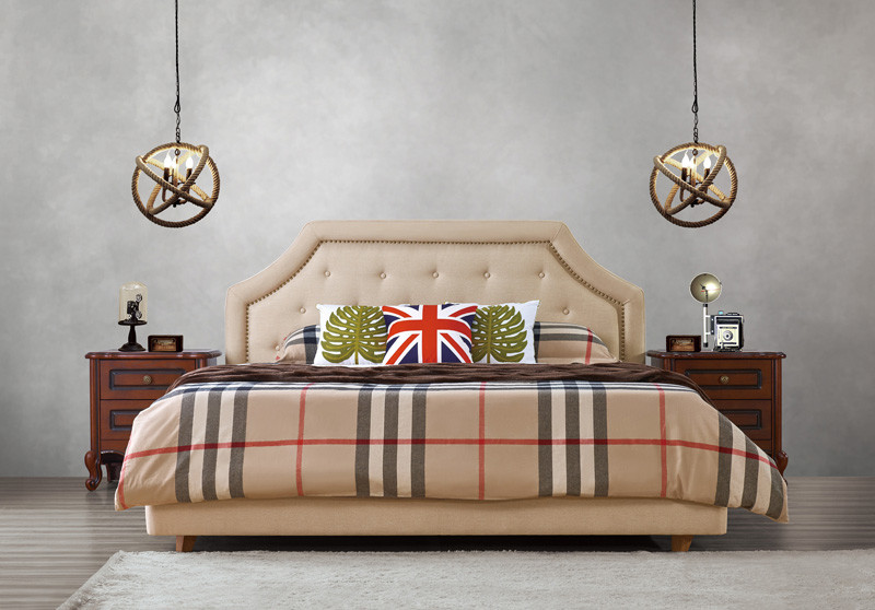 Good quality PU/ Imported Cow ISO9001 Leather Upholstered King Bed Frame Leisure Furniture for Hotel house Bedroom Suite