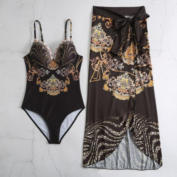 lady's two-piece swimwear Halter Bikini with Flirty Ruffles for Summer