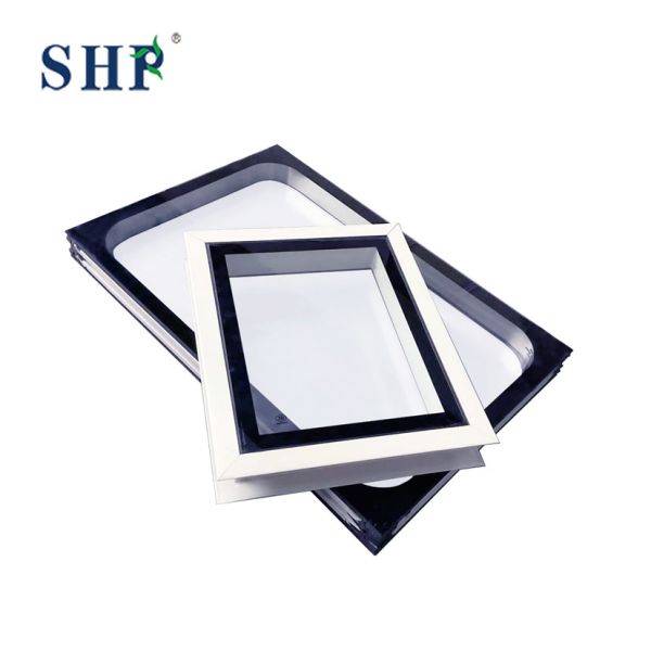 Aluminum Alloy Frame Cleanroom Window Customized 50mm Metal Double Glass