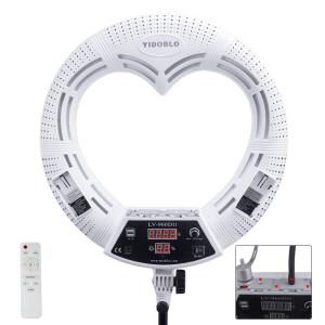 Wholesale Heart Shaped 18 Inch LED Ring Light 96watt Digital Screen Lash Lamp USB Recharge from china suppliers