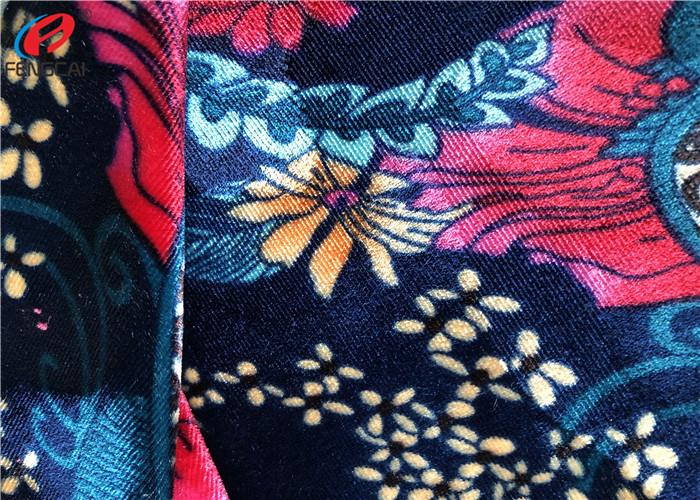 Elastic Spandex Velvet Fabric Brushed Printed Stretch Velour Fabric Custom Size
