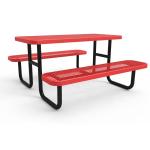8 People ISO14001 Certified Metal Picnic Table Bench Set