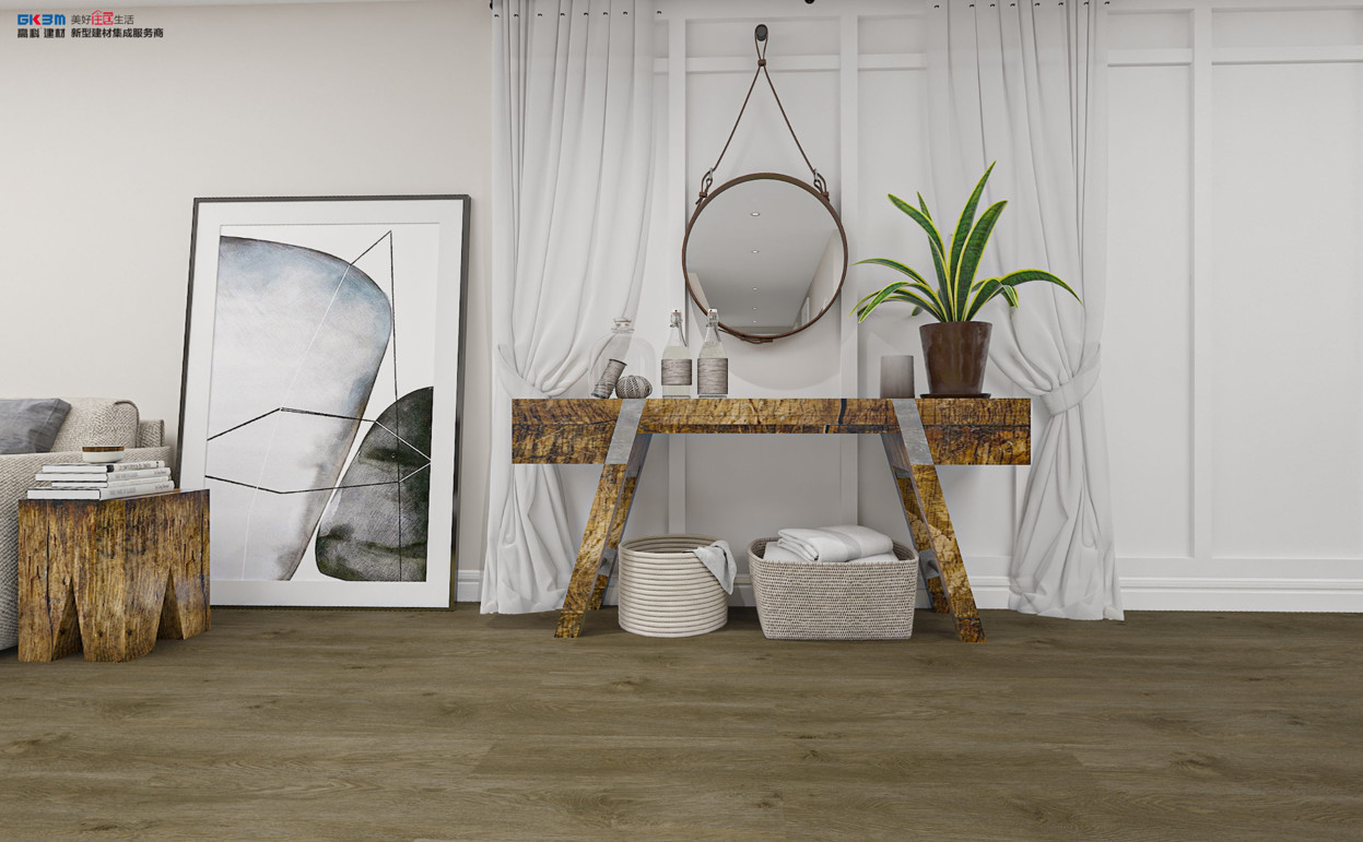 Luxury Indoor Deco Floor SPC Waterproof High Abrasion GKBM LS-W031 Greenpy