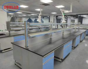 Wholesale Light Blue Colour Wood Lab Island Workbench Lab Furniture Series from china suppliers