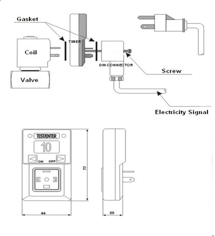 16bar 5mm Brass Timer Automatic Drainer With Strainer Filter and Drainage Valve