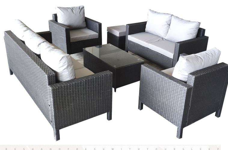 Rattan Wicker Outdoor Sofa Conversation Patio Wichker Furniture Garden Furniture Sofa Set