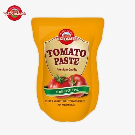 113g In Stand-Up Sachet Tomato Paste Factory ​ISO HACCP BRC And FDA Production
