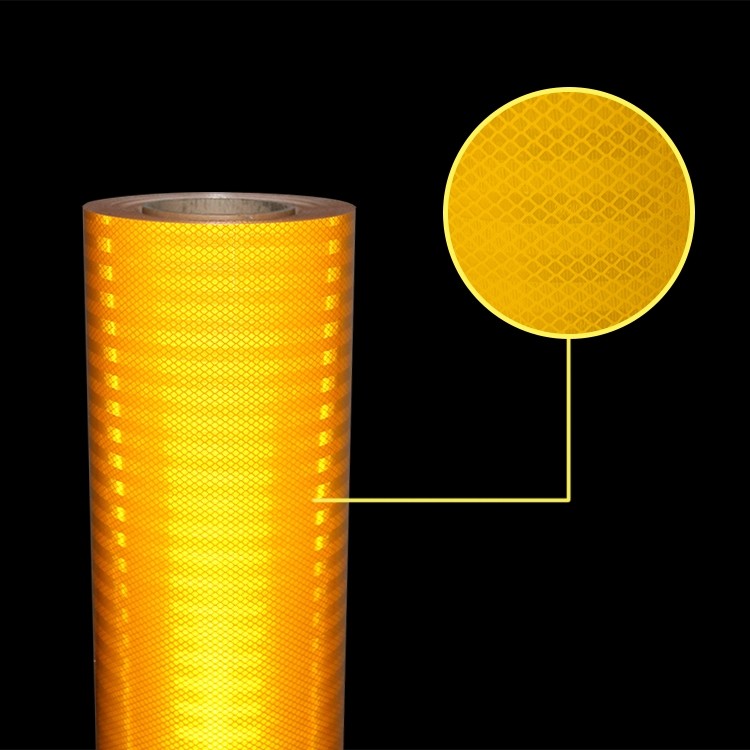 Double Color Pre-Stripped Engineer Grade EGP Prismatic Retro Reflective Sheeting White / Red Black / Yellow
