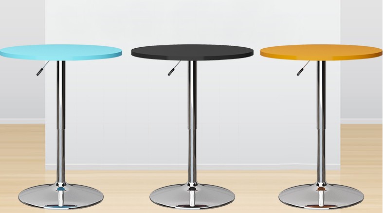 80 X 80 60 X 60 Adjustable Height Bistro Table Bar Pub MDF Round Swivel High