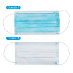 Blue Disposable Non Woven Face Mask 3 Ply Earloop Medical Grade Face Masks