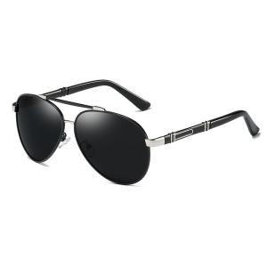 Wholesale Fashion Metal Frame Polarized Sunglasses Black UV400 Oversized Metal Frame Glasses from china suppliers